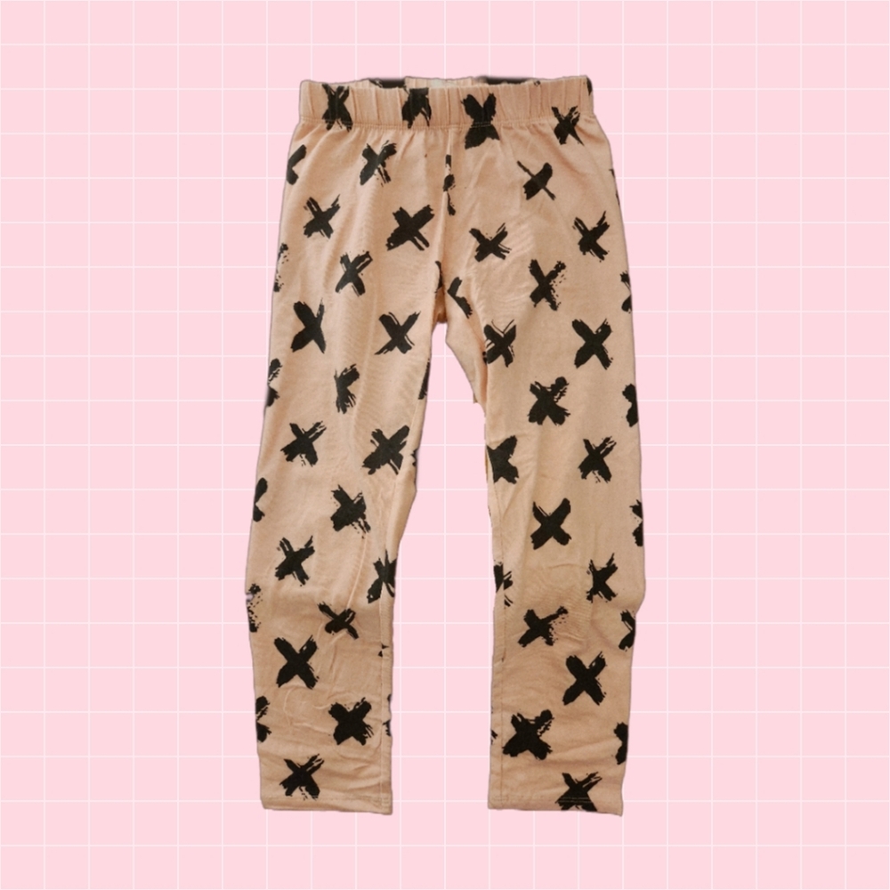 No Boundaries ✖️ Pink Leggings with Black X Print